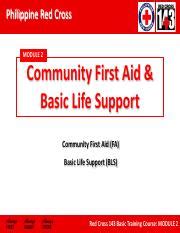 Philippine Red Cross First Aid Training Module .